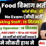 Food Department Recruitment