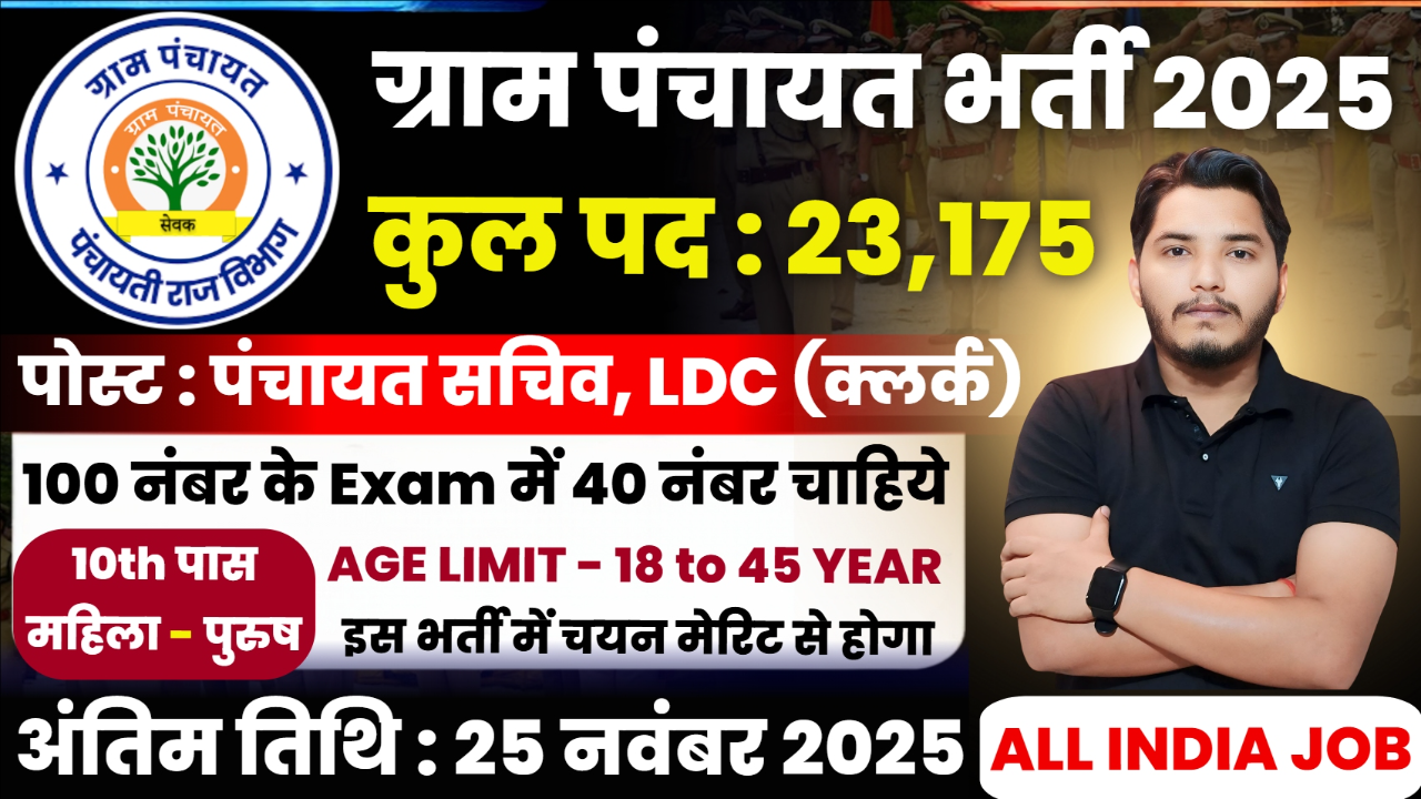 Panchayati Raj Vibhag Recruitment 2025 Notification Out For 23,175 Post Vacancy Panchayati Raj Vibhag Recruitment