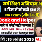 Sarva Shiksha Abhiyan Vacancy